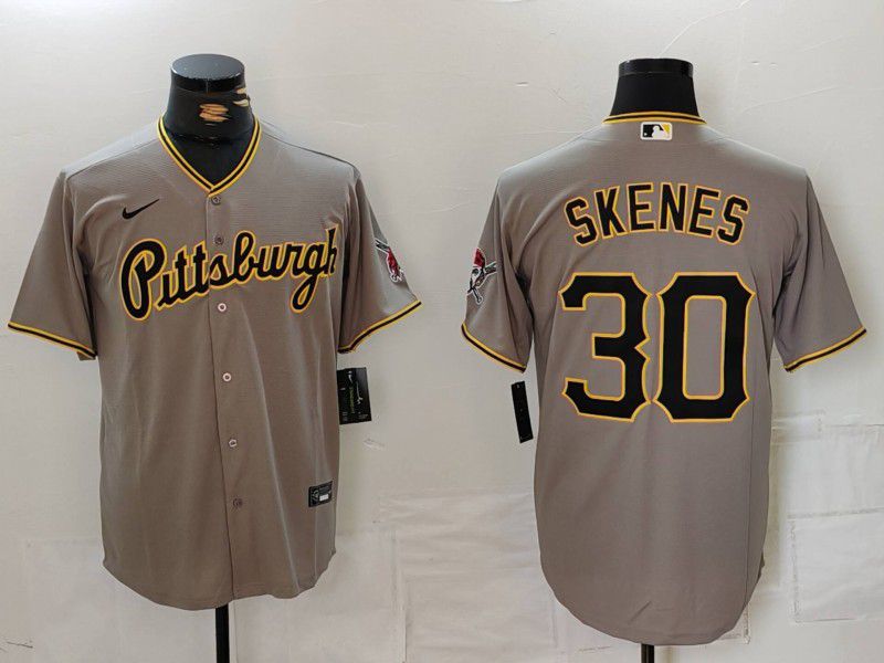 Men Pittsburgh Pirates 30 Skenes Browm Game 2024 Nike MLB Jersey style 8141